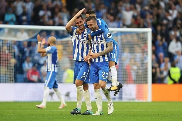 Brighton and Hove Albion: Dunk, Duffy, and Knockaert Celebrate Victory Over Newcastle United (24SEP17)