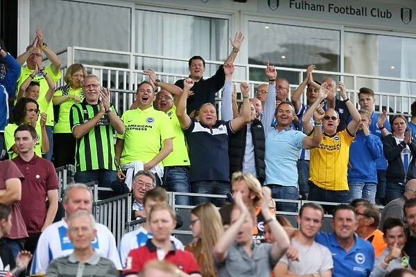 Brighton and Hove Albion: Euphoric Fans Celebrate Championship Victory at Craven Cottage (15th August 2015)