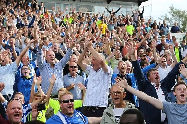 Brighton and Hove Albion: Euphoric Fans Celebrate Championship Victory at Craven Cottage (15 August 2015)