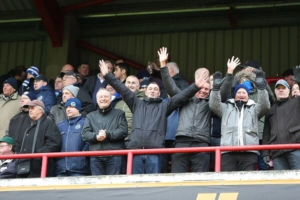 Brighton and Hove Albion FA Cup Fans at Brentford's Griffin Park (03JAN15)