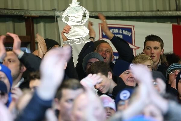 Brighton and Hove Albion FA Cup Fans at Griffin Park (03JAN15)