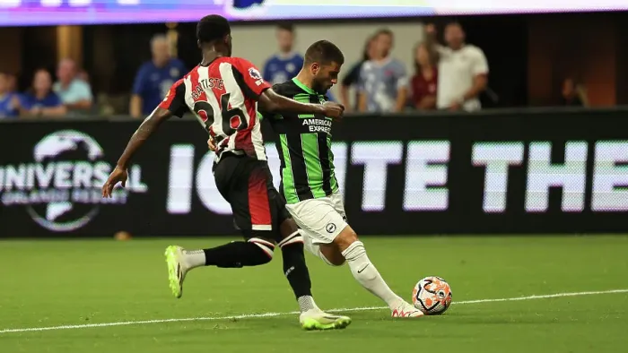 Framed Print : Brighton and Hove Albion Face Brentford in Pre-Season Friendly at Mercedes-Benz Stadium (USA Tour 2023) Framed Print : Brighton and Hove Albion Face Brentford in Pre-Season Friendly at Mercedes-Benz Stadium (USA Tour 2023)