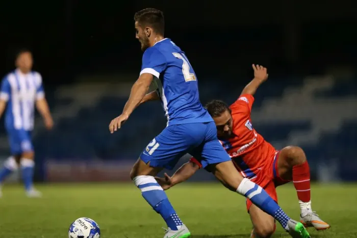 Framed Print : Brighton and Hove Albion Face Off Against Gillingham in Pre-Season Friendly at Priestfield Stadium (29 / 07 / 2015)
