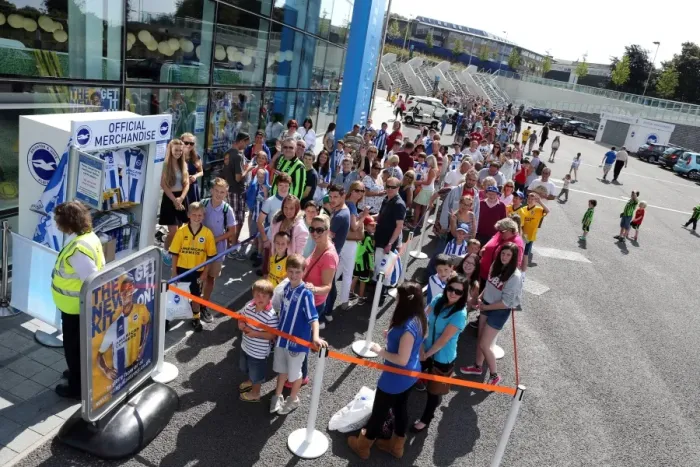 Framed Print : Brighton & Hove Albion: Fan Interaction at the September 2013 Club Shop Signing Event