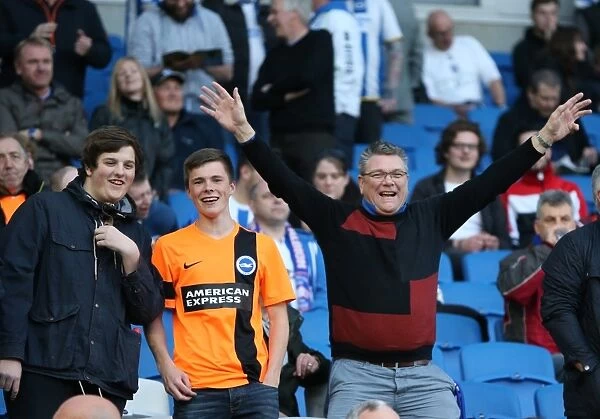 Brighton and Hove Albion Fans in Action: Sky Bet Championship Match vs AFC Bournemouth (10APR15)