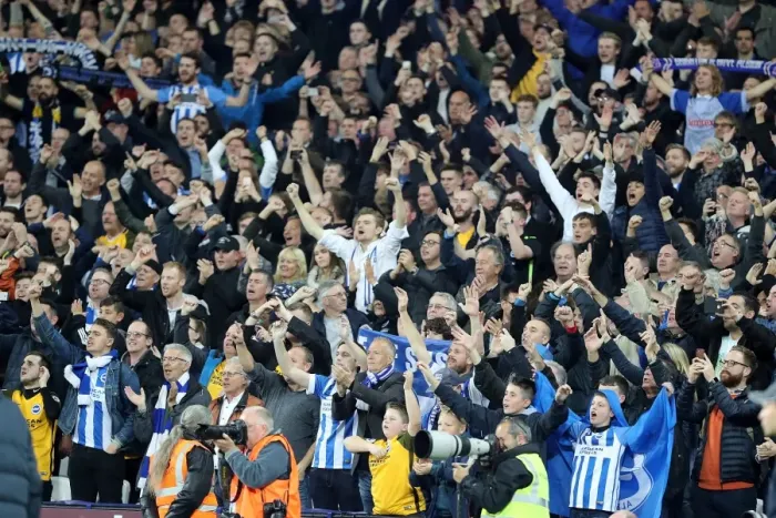 Framed Print : Brighton and Hove Albion Fans in Action: A Passionate Premier League Showdown at London Stadium (West Ham United vs. Brighton, 2017) Framed Print : Brighton and Hove Albion Fans in Action: A Passionate Premier League Showdown at London Stadium (West Ham United vs. Brighton, 2017)