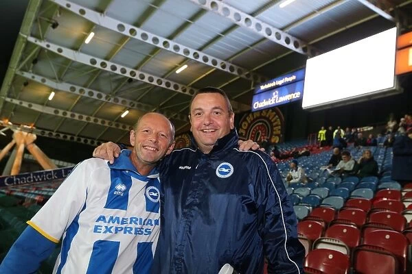 Brighton and Hove Albion Fans in Action at Huddersfield Championship Match, 2014