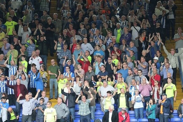 Brighton and Hove Albion Fans in Action at Ipswich Town Championship Clash, August 2015