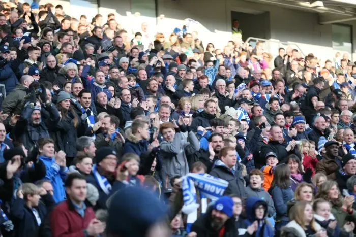 Framed Print : Brighton and Hove Albion Fans in Action: Sky Bet Championship Showdown vs. Wolverhampton Wanderers (14MAR15) Framed Print : Brighton and Hove Albion Fans in Action: Sky Bet Championship Showdown vs. Wolverhampton Wanderers (14MAR15)