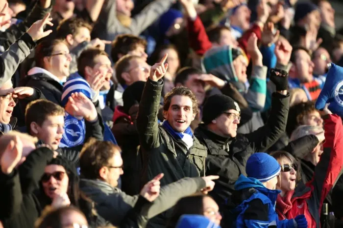 Framed Print : Brighton and Hove Albion Fans Amidst the Atmosphere at Wolverhampton Wanderers Championship Match, 2014 Framed Print : Brighton and Hove Albion Fans Amidst the Atmosphere at Wolverhampton Wanderers Championship Match, 2014