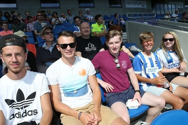 Brighton and Hove Albion Fans Celebrate at American Express Community Stadium during Pre-season Match against Sevilla FC (2015)