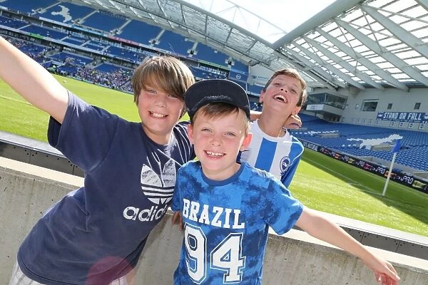 Brighton and Hove Albion Fans Celebrate at American Express Community Stadium during Pre-season Friendly against Sevilla FC (2015)