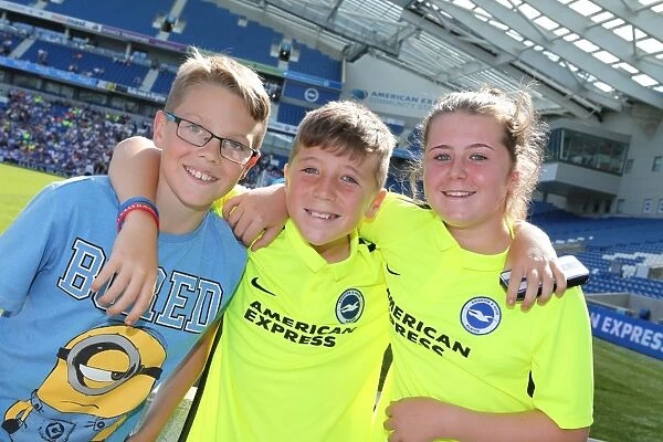 Brighton and Hove Albion Fans Celebrate at American Express Community Stadium during Pre-season Match against Sevilla FC (02.08.2015)