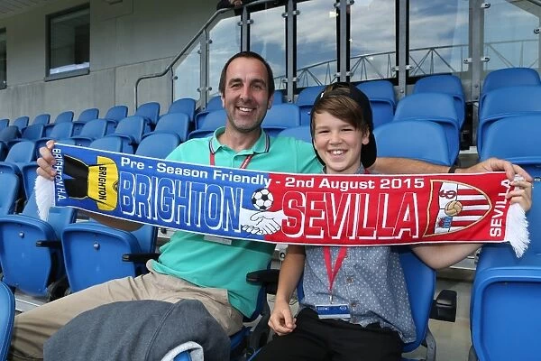 Brighton and Hove Albion Fans Celebrate during Pre-season Match against Sevilla FC (02.08.2015)