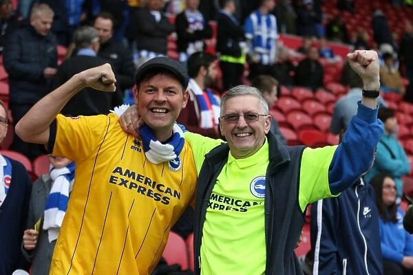 Brighton and Hove Albion Fans Celebrate Promotion to Premier League at Middlesbrough's Riverside Stadium, May 2016