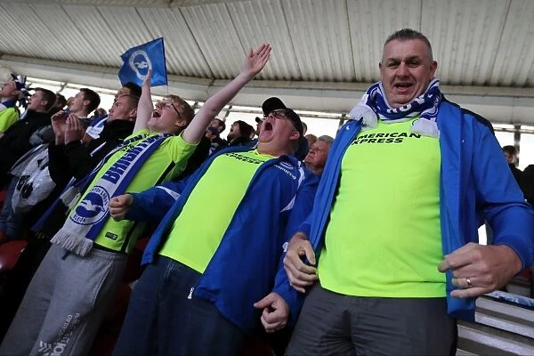 Brighton and Hove Albion Fans Celebrate Promotion to Premier League at Middlesbrough's Riverside Stadium (07 / 05 / 2016)