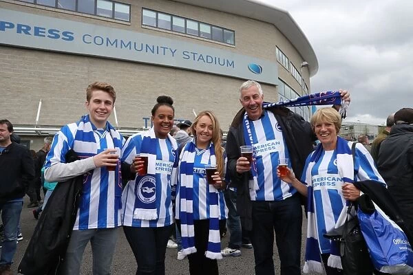 Brighton and Hove Albion Fans Celebrate Promotion to Premier League at American Express Community Stadium (17APR17)