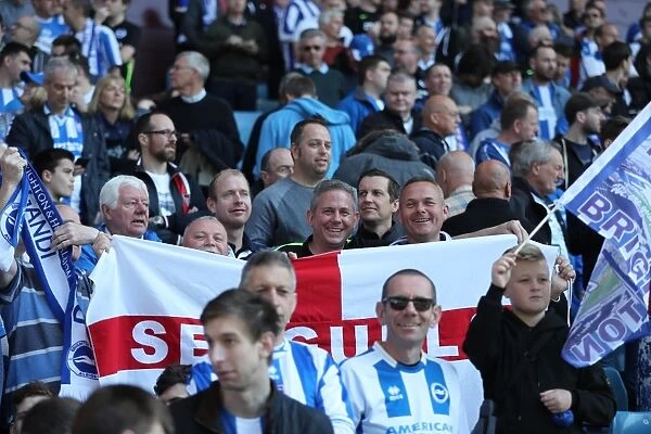 Brighton and Hove Albion Fans Celebrate Promotion to Premier League at Villa Park (07MAY17)