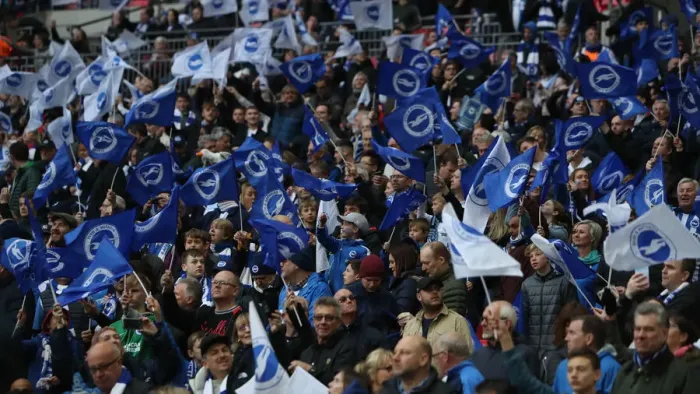 Framed Print : Brighton and Hove Albion Fans at the Emirates FA Cup Semi-Final vs Manchester City, Wembley Stadium (06.04.19) Framed Print : Brighton and Hove Albion Fans at the Emirates FA Cup Semi-Final vs Manchester City, Wembley Stadium (06.04.19)