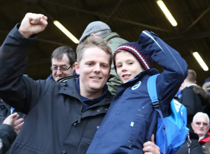 Framed Print : Brighton and Hove Albion Fans in Full Force: A Sea ofColors at The Valley during the Championship Match vs Charlton Athletic (10 January 2015) Framed Print : Brighton and Hove Albion Fans in Full Force: A Sea ofColors at The Valley during the Championship Match vs Charlton Athletic (10 January 2015)