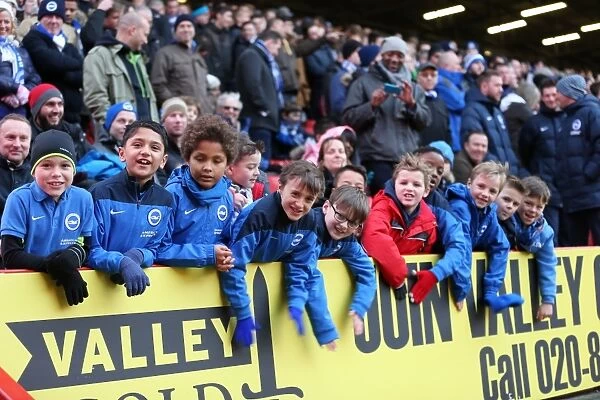 Brighton and Hove Albion Fans in Full Force: The Valley Championship Showdown, 10 January 2015