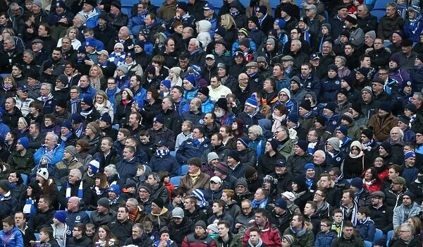 Brighton and Hove Albion Fans in Full Force: Sky Bet Championship Showdown vs. Nottingham Forest (07FEB15)