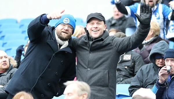 Brighton and Hove Albion Fans in Full Force: Sky Bet Championship Showdown vs. Nottingham Forest (07FEB15)
