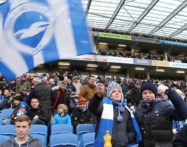 Brighton and Hove Albion Fans in Full Force: A Colorful Seaside Battle Against Wolverhampton Wanderers (14MAR15)