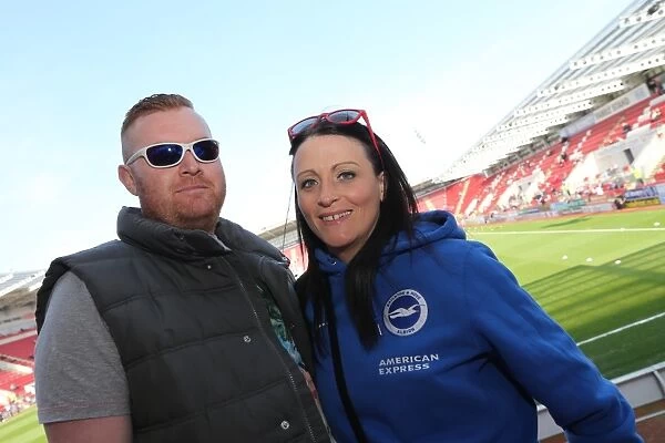 Brighton and Hove Albion Fans in Full Force: Rotherham United vs. Brighton Championship Match, April 2015