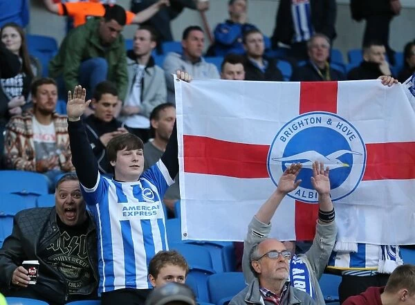 Brighton and Hove Albion Fans in Full Force: AFC Bournemouth Clash at American Express Community Stadium (10APR15)