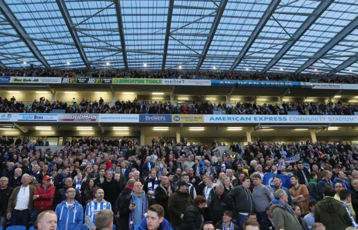 Framed Print : Brighton and Hove Albion Fans in Full Force: AFC Bournemouth Clash, American Express Community Stadium, 10 April 2015 Framed Print : Brighton and Hove Albion Fans in Full Force: AFC Bournemouth Clash, American Express Community Stadium, 10 April 2015