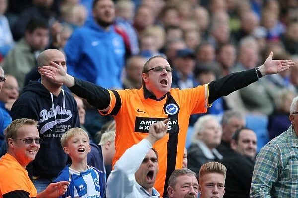 Brighton & Hove Albion Fans in Full Force at American Express Community Stadium during SkyBet Championship Match vs. Rotherham United (25th October 2014)
