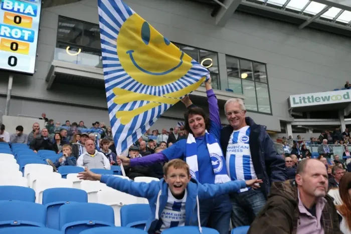 Framed Print : Brighton & Hove Albion Fans in Full Force at American Express Community Stadium during SkyBet Championship Match vs. Rotherham United (October 2014) Framed Print : Brighton & Hove Albion Fans in Full Force at American Express Community Stadium during SkyBet Championship Match vs. Rotherham United (October 2014)
