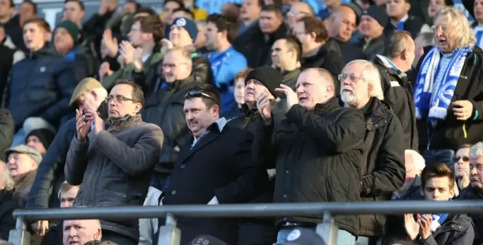 Framed Print : Brighton and Hove Albion Fans in Full Force at Blackburn Rovers Championship Match, 21st March 2015 Framed Print : Brighton and Hove Albion Fans in Full Force at Blackburn Rovers Championship Match, 21st March 2015