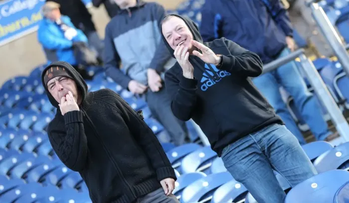 Framed Print : Brighton and Hove Albion Fans in Full Force at Blackburn Rovers Championship Match, 21st March 2015 Framed Print : Brighton and Hove Albion Fans in Full Force at Blackburn Rovers Championship Match, 21st March 2015