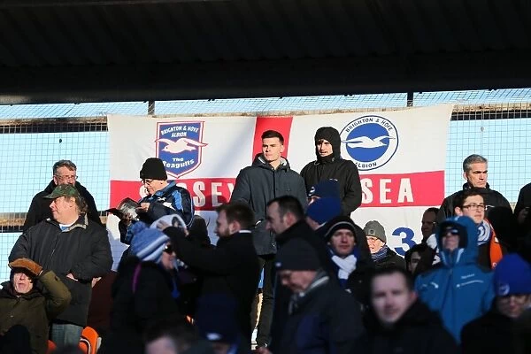 Brighton and Hove Albion Fans in Full Force at Blackpool's Bloomfield Road (31Jan15)