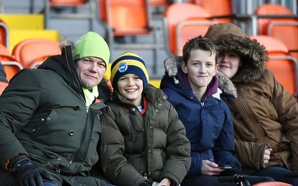 Brighton and Hove Albion Fans in Full Force at Bloomfield Road (31Jan15)