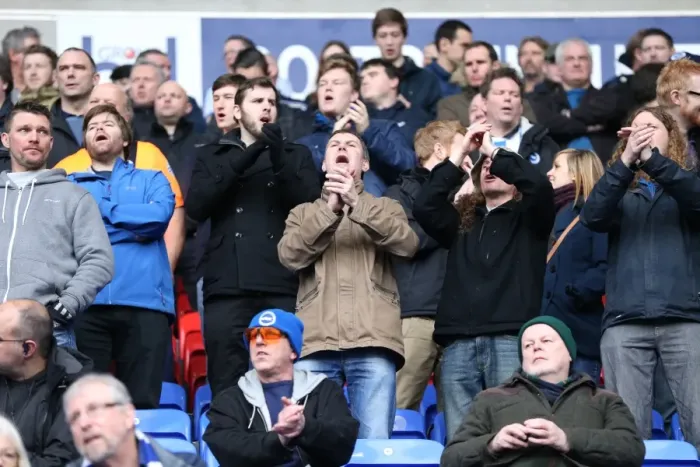 Framed Print : Brighton and Hove Albion Fans in Full Force at Bolton Wanderers Championship Clash (28FEB15) Framed Print : Brighton and Hove Albion Fans in Full Force at Bolton Wanderers Championship Clash (28FEB15)