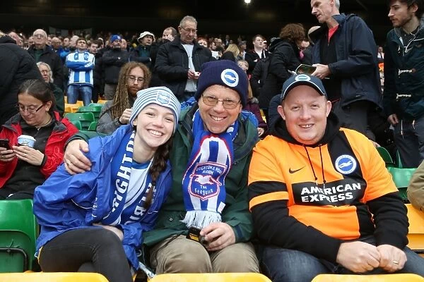 Brighton and Hove Albion Fans in Full Force at Carrow Road (22NOV14)