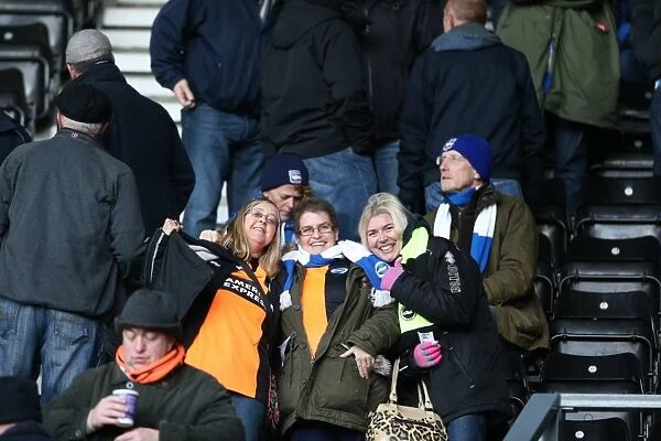 Brighton and Hove Albion Fans in Full Force at Derby County Championship Match, December 2014