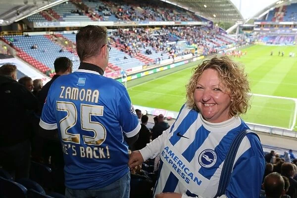Brighton and Hove Albion Fans in Full Force at Huddersfield Town Championship Clash, August 2015