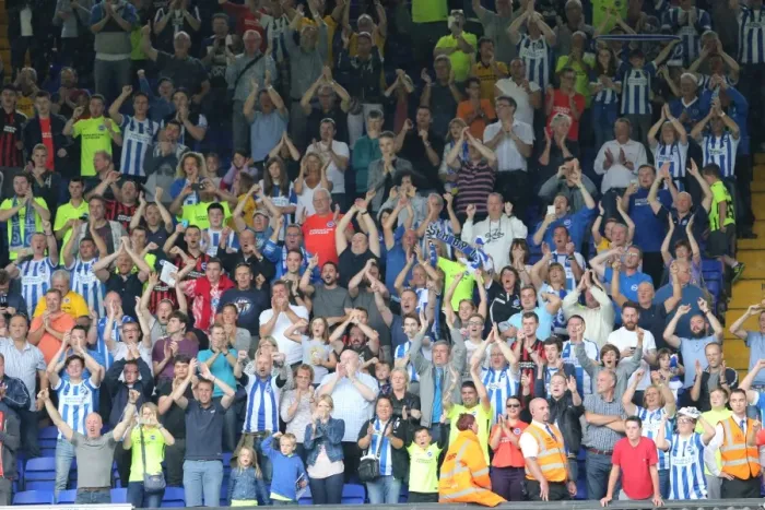 Framed Print : Brighton and Hove Albion Fans in Full Force: Intense Moments at the Ipswich Town Championship Clash (August 2015) Framed Print : Brighton and Hove Albion Fans in Full Force: Intense Moments at the Ipswich Town Championship Clash (August 2015)