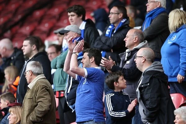 Brighton and Hove Albion Fans in Full Force at Middlesbrough Championship Match, May 2015