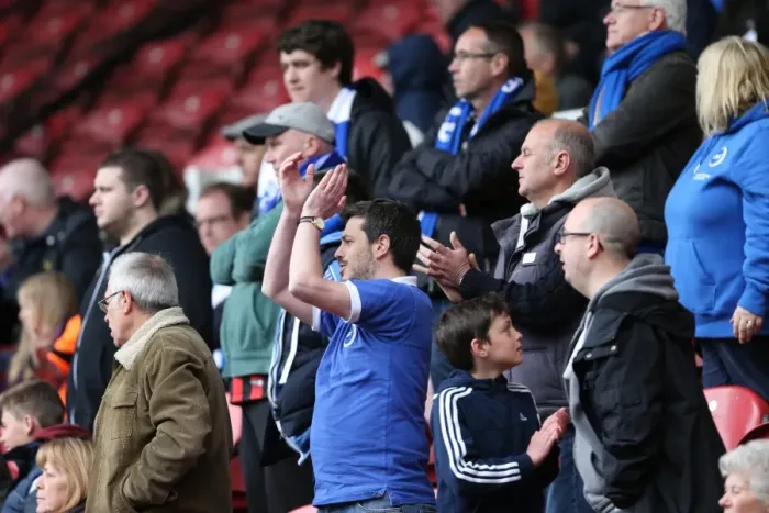 Framed Print : Brighton and Hove Albion Fans in Full Force at Middlesbrough Championship Match, May 2015 Framed Print : Brighton and Hove Albion Fans in Full Force at Middlesbrough Championship Match, May 2015