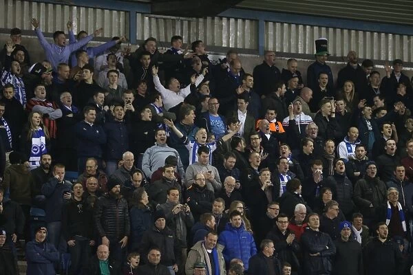 Brighton and Hove Albion Fans in Full Force at Millwall Championship Match, 17th March 2015