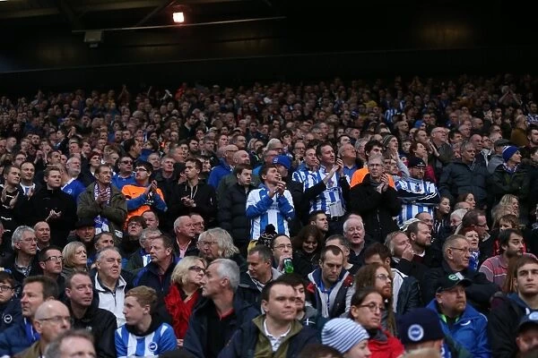 Brighton and Hove Albion Fans in Full Force at Norwich City Championship Match, November 2014