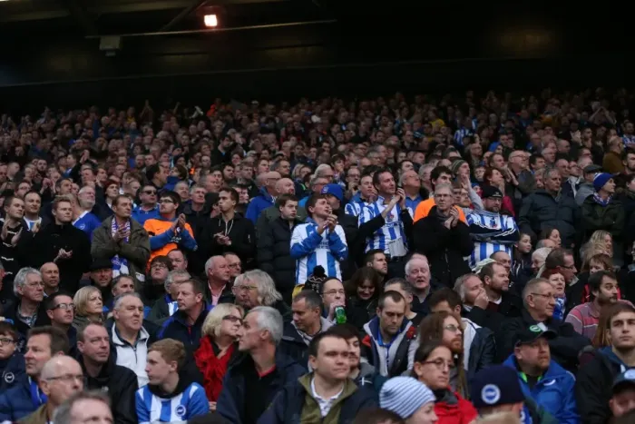 Framed Print : Brighton and Hove Albion Fans in Full Force at Norwich City Championship Match, November 2014 Framed Print : Brighton and Hove Albion Fans in Full Force at Norwich City Championship Match, November 2014