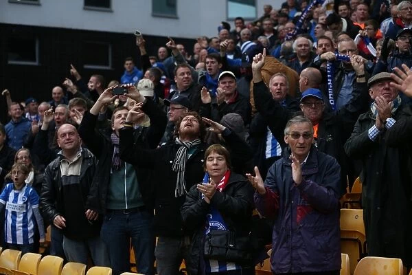 Brighton and Hove Albion Fans in Full Force at Norwich City's Carrow Road (22NOV14)