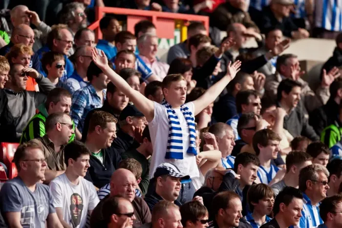 Framed Print : Brighton & Hove Albion Fans in Full Force at Nottingham Forest, Championship Clash - 24th March 2012 Framed Print : Brighton & Hove Albion Fans in Full Force at Nottingham Forest, Championship Clash - 24th March 2012