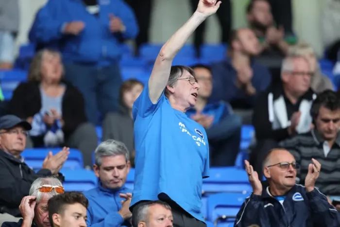 Framed Print : Brighton and Hove Albion Fans in Full Force at Reading Championship Match, 2016 Framed Print : Brighton and Hove Albion Fans in Full Force at Reading Championship Match, 2016